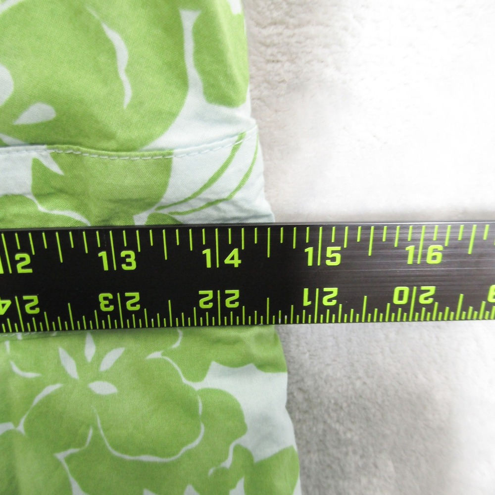 Garnet Hill Floral Print Sleeveless Dress Women's Size 6P Green White - Picture 9 of 12